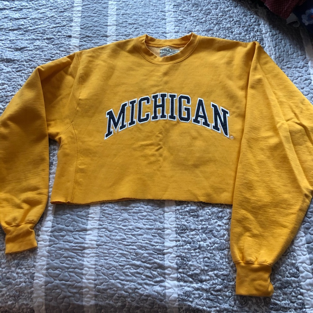 Cropped Michigan sweatshirt!